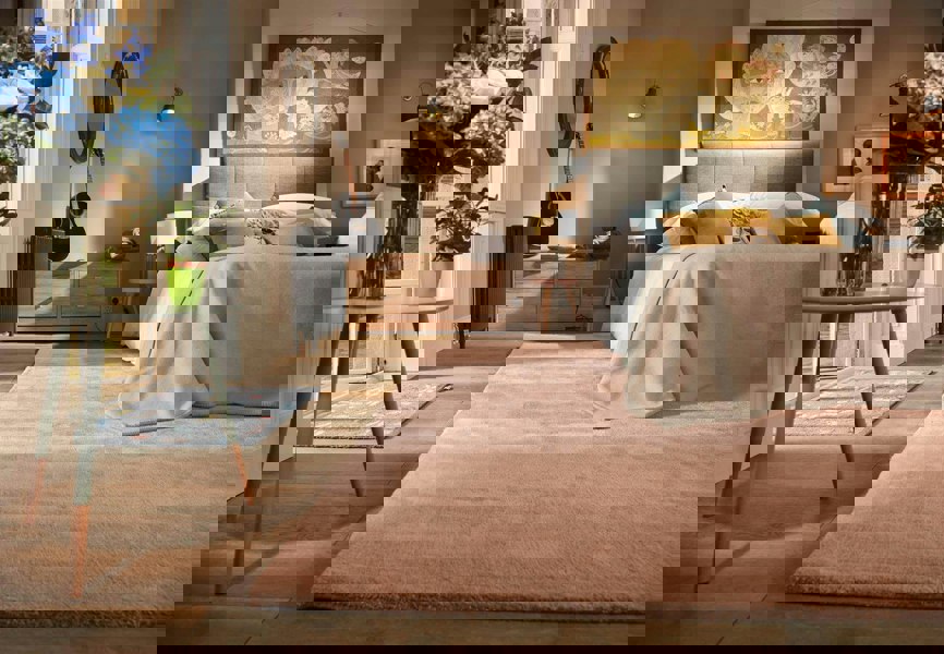 Hush Solid Coral Pink Luxury Rug – The Rugs