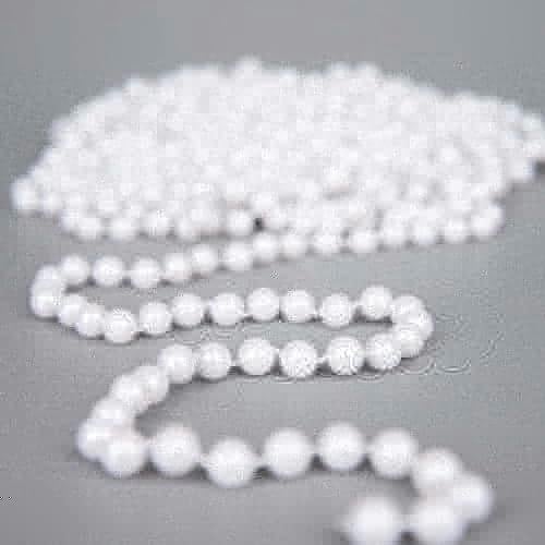 24ft White Shiny Bead Chain Christmas Garland for Tree, Wreath and Festive DIY Decoration image 4