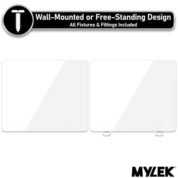 Mylek Radiator Glass Panel Heater White Slimline, Wifi Enabled Smart APP