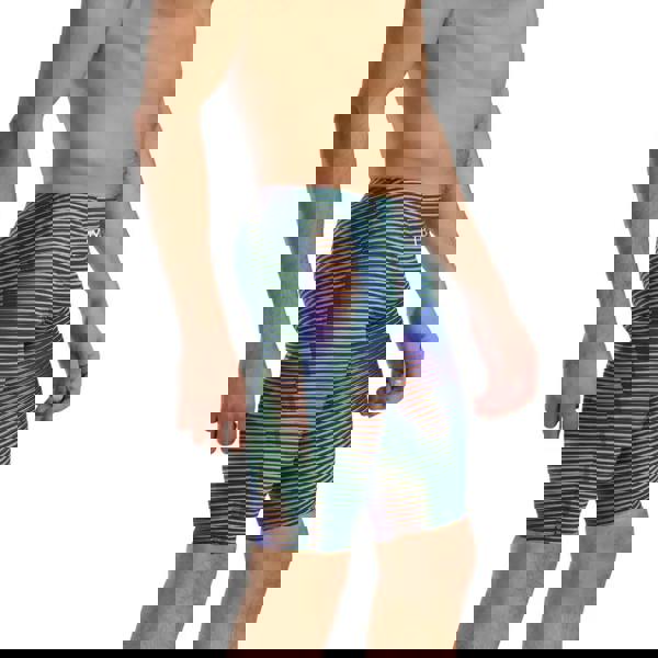 TYR Avictor 2.0 Luminis Jammer in electric lime with rainbow stripes