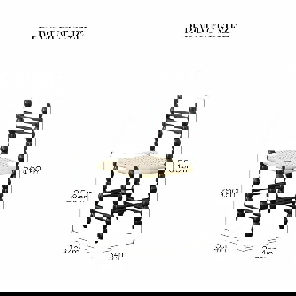 Fiona Dining Chair, Rattan Seat-Rit Concept-Rit Concept