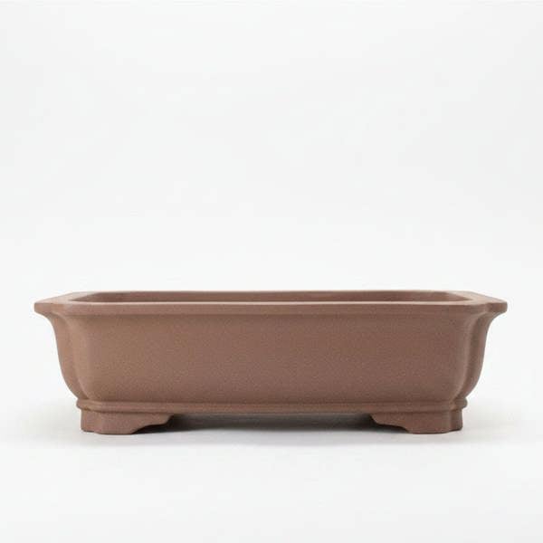 31cm Unglazed Bonsai Pot Oval | 31cm x 25cm x 8cm | Rectangle | Brown - Yorkshire Bonsai