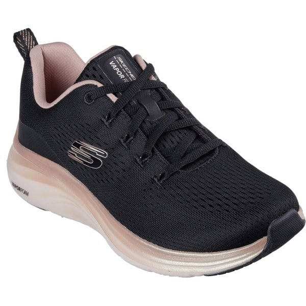Skechers Vapor Foam - Midnight Glimmer Women's Trainers in Black/Rose Gold