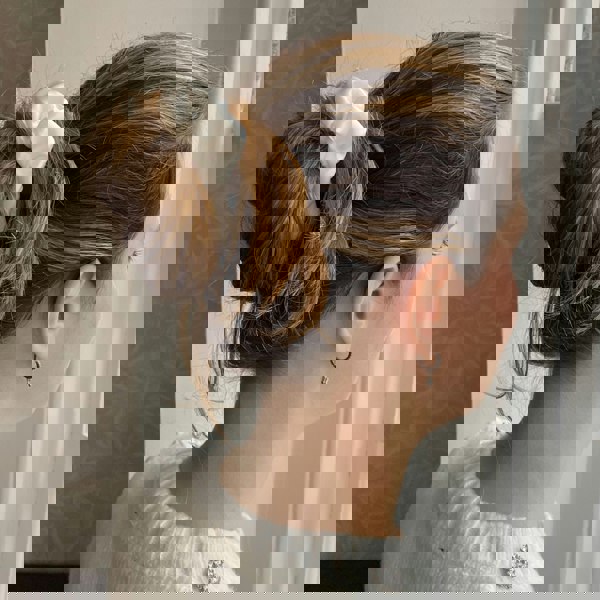 silk scrunchie white messy bun