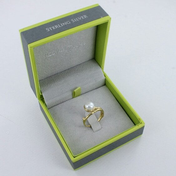 Reeves & Reeves Bark and Pearl Ring