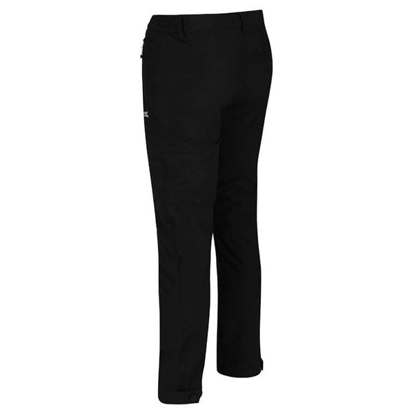 Regatta Great Outdoors Mens Adventure Tech Geo II Wind Resistant Long Leg Softshell Trousers - Black