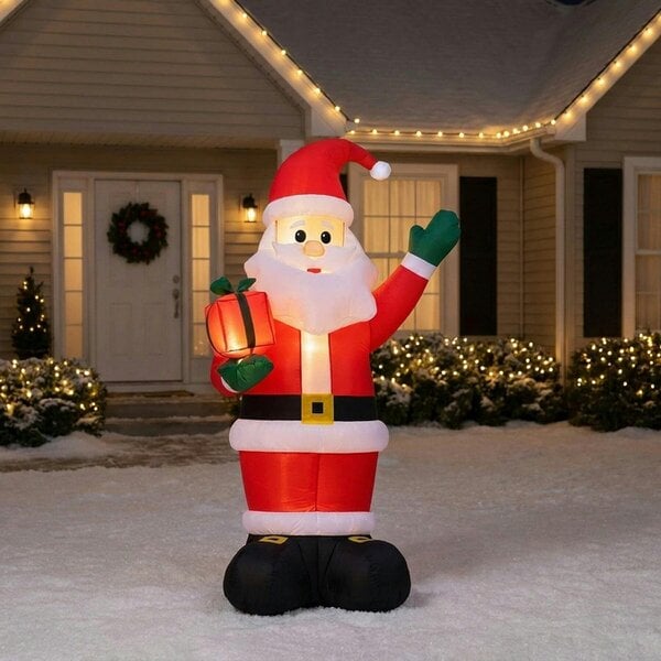 Garden Greatness Festive Inflatable Outdoor Santa Display