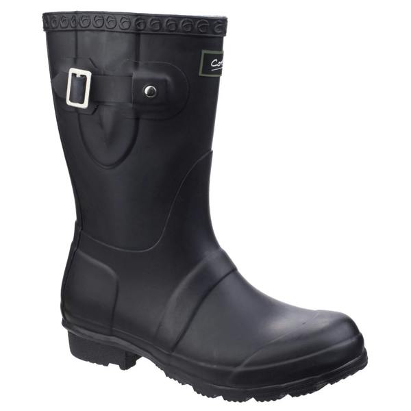 Cotswold Womens Windsor Short Waterproof Pull On Wellington Boots - Black