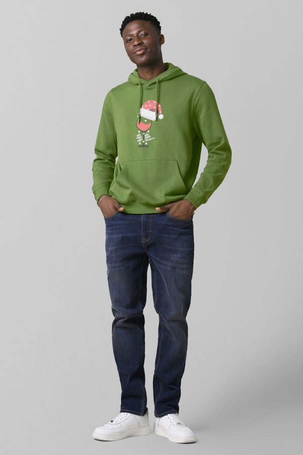 ENORSIA Mens Christmas Graphic Hoodie