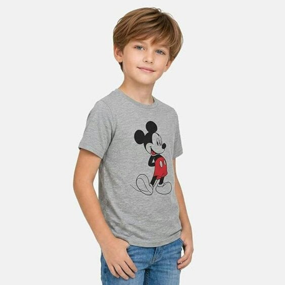Onomato! Disney Mickey Mouse Kids' Short Sleeve T-Shirt Size 3-4 Years Grey