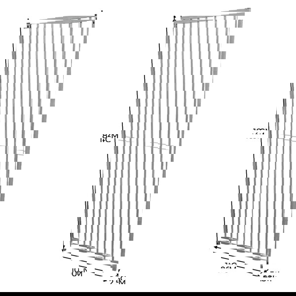 Monstershop 1m Dog Run Panel – 5cm Bar Spacing