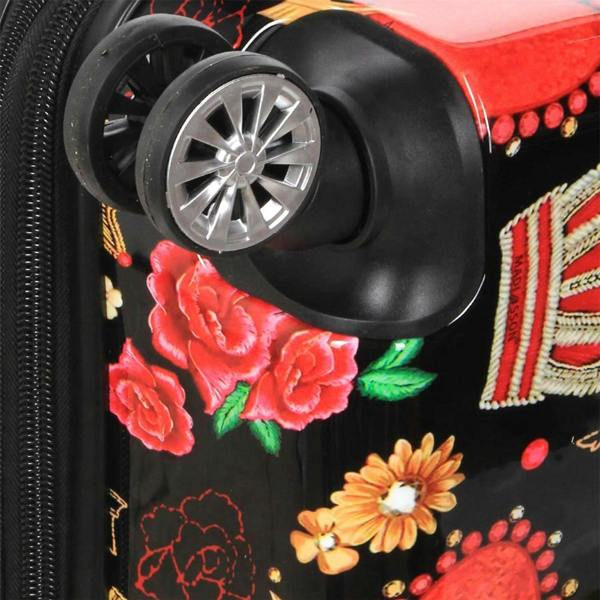 Snowball Strong Expandable Hard Shell Dual 4 Wheel Suitcase Set Print Luggage Cabin Travel Bag