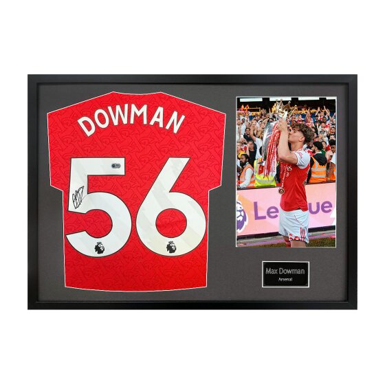 Max Dowman Signed Arsenal Shirt Classic Frame (ACG Cert)