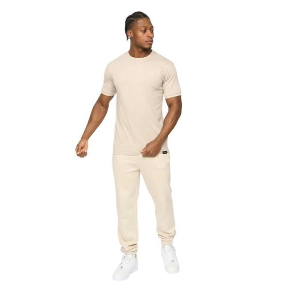 Crosshatch Mens Preece T-Shirt - Light Stone - 