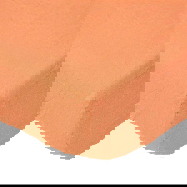 HOMESCAPES French Flax Linen Fitted Sheet – 46 cm Extra Deep