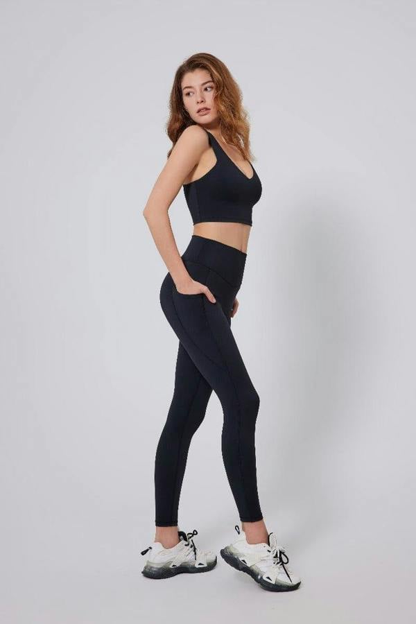 Anniou High-Waist Butt Lift Yoga Leggings - black