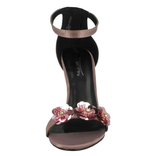 Anne Michelle Ladies Anne Michelle Flower Trim Sandals