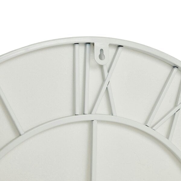 Wyld Haus Minimalist White Metal Open Frame Wall Clock with Roman Numerals