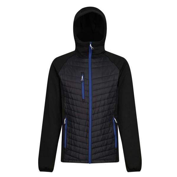 Regatta Mens Navigate Quilted Hybrid Jacket - Black/New Royal