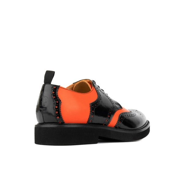 Embassy London The Nightfall - Orange & Black - Mens Leather Brogue Shoe