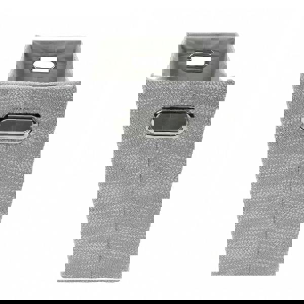 JVL Serena Fabric Magazine Storage Holder for Living Room Organisation, Light Grey