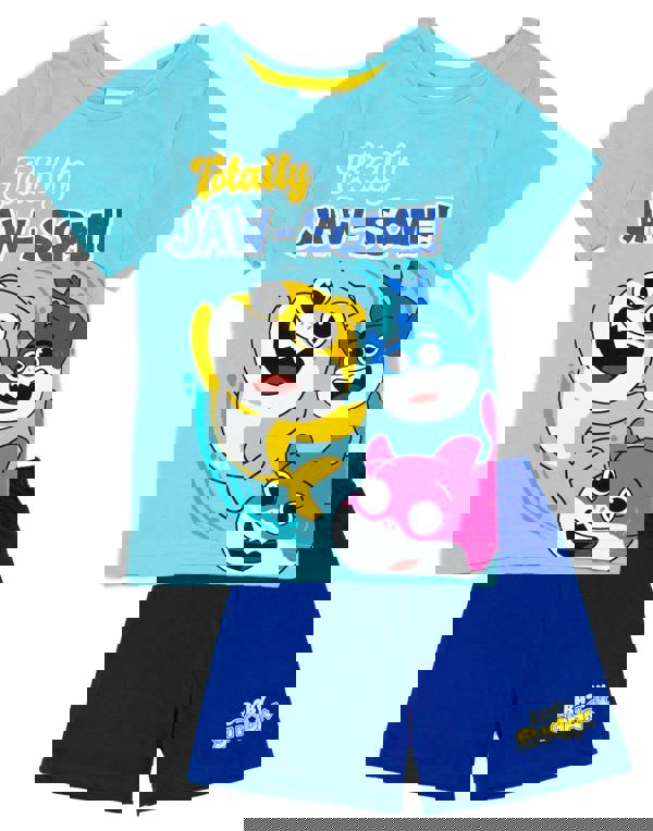 Baby Shark Boys Blue Totally Jaw-Some! Short Sleeve Short Leg Pyjama Set