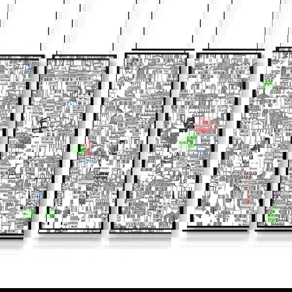 Wall art London | Set of 2 framed travel posters