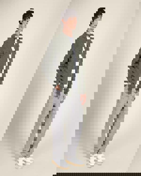 Larsson & Co Herringbone Jersey Casual Overshirt