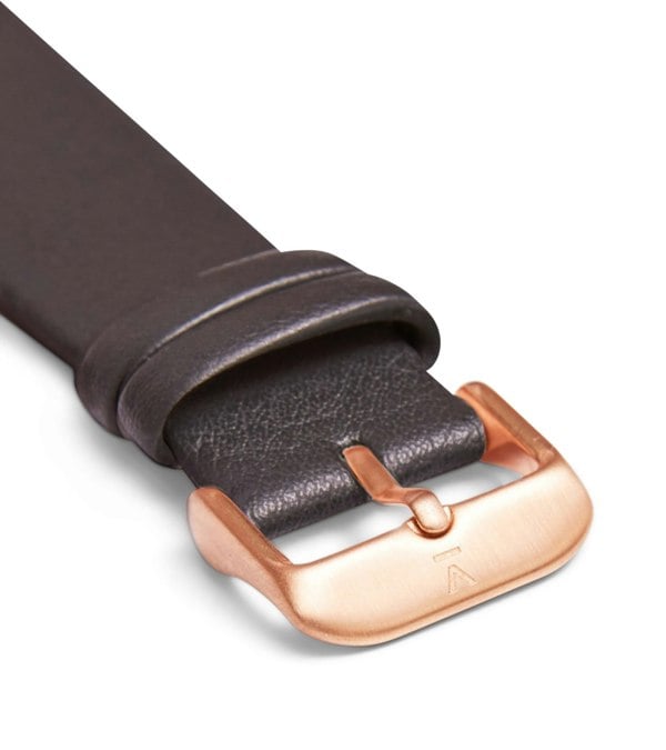 Votch Dark grey with brushed rose gold buckle | 20mm