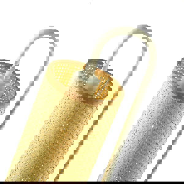 Vintage Classic White Gloss Table Lamp with Tubular Woven Rattan Shade Image 5