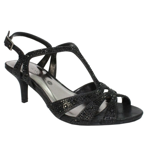 Lunar Womens Francie Wide Sandals - Black