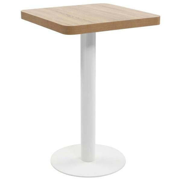 Berkfield Bistro Table Light Brown 50x50 cm MDF