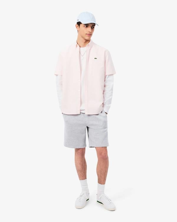 Lacoste Regular Fit Mens Fleece Shorts - Silver Chine CCA | CHO | Designer Mens Sweatshorts