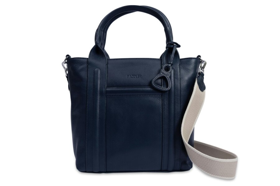 SADDLER "Patricia" Leather Handbag for Women by Saddler – Stylish, Versatile & Practical Design - Navy