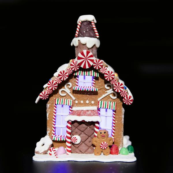 17cm Prelit Christmas Gingerbread House Lighted Candy Village Cottage Tabletop Decoration image 4