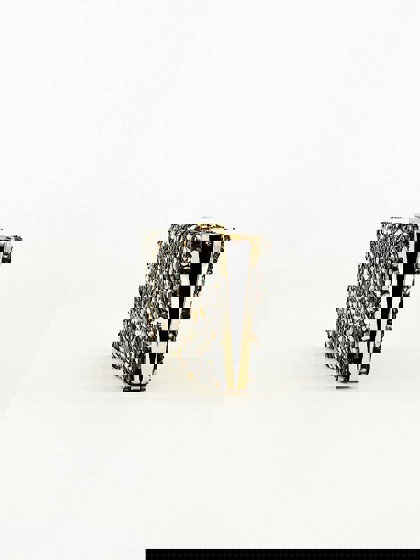 SVNX Embellished Clutch bag in Black Speckle