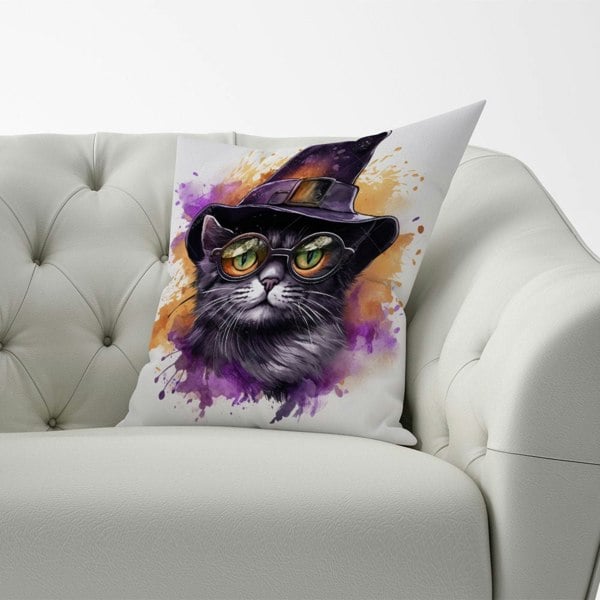 Warren Reed Splashart Longhaired Witches Cat Cushions