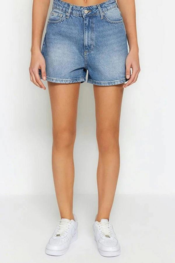 WOVCOR High-Waisted Denim Shorts