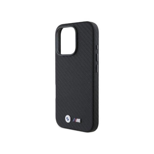 BMW Carbon Wrapped Metal Case for iPhone 16 Pro 6.3" Black - BMHCP16L23PUFWC