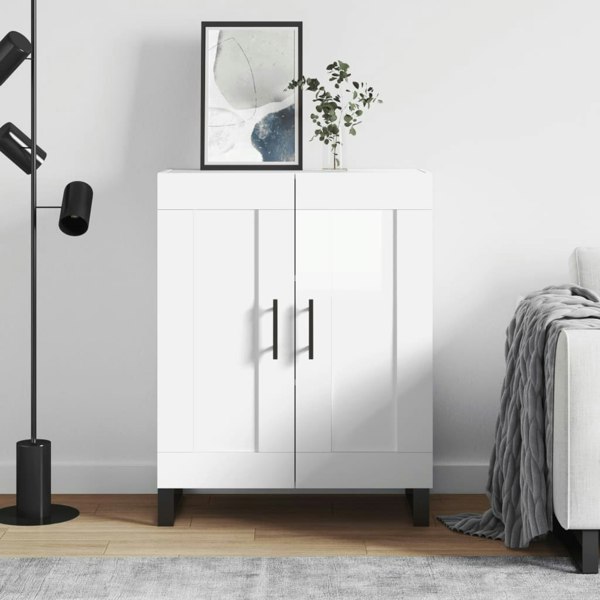 Berkfield Sideboard High Gloss White 69.5x34x90 cm Engineered Wood