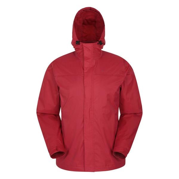 Mountain Warehouse Mens Torrent Waterproof Jacket - Dark Red - 