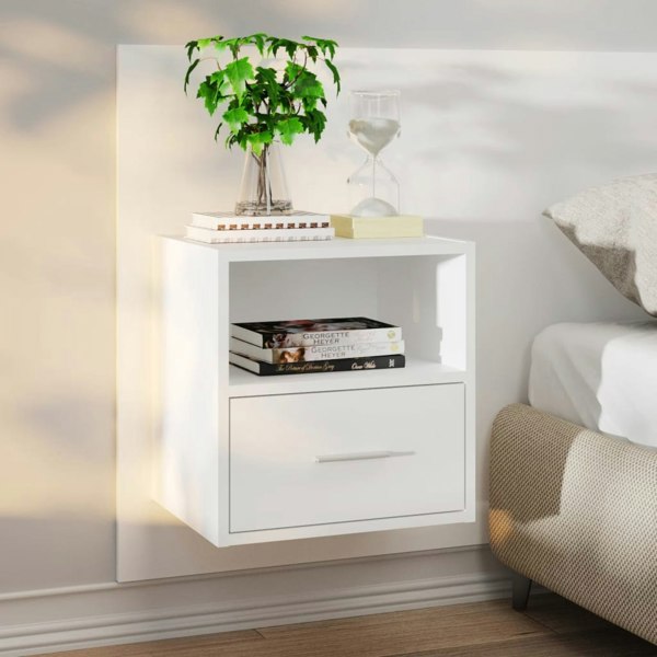 Berkfield Wall-mounted Bedside Cabinets 2 pcs White