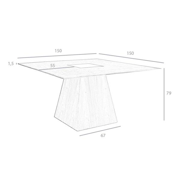 Angel Cerdá Square walnut dining table 1079