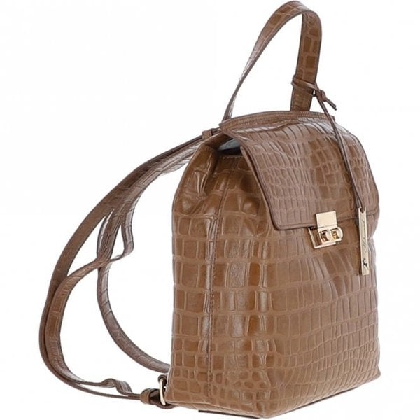 Ashwood Crocodile Print Leather Backpack: C-51