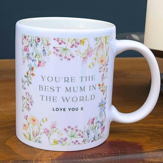 Aye Do Gifts Personalised You're the Best Mum in the World Mug, Candle & Socks Gift Hamper | Birthday Gift