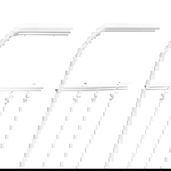 Berkfield Metal Bed Frame with Headboard and Footboard White 200x200 cm