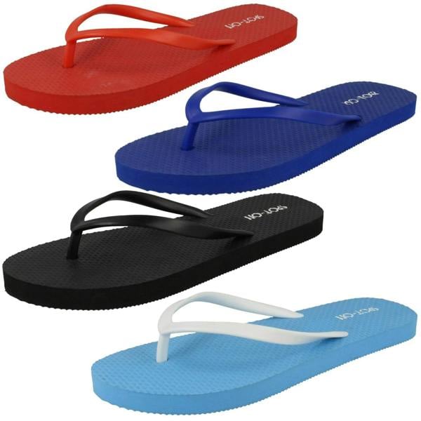 Spot On Ladies Spot On Toe Post Flip Flops