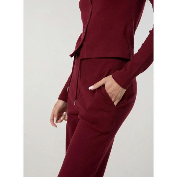 Pink Vanilla Wide Leg Ribbed Trousers