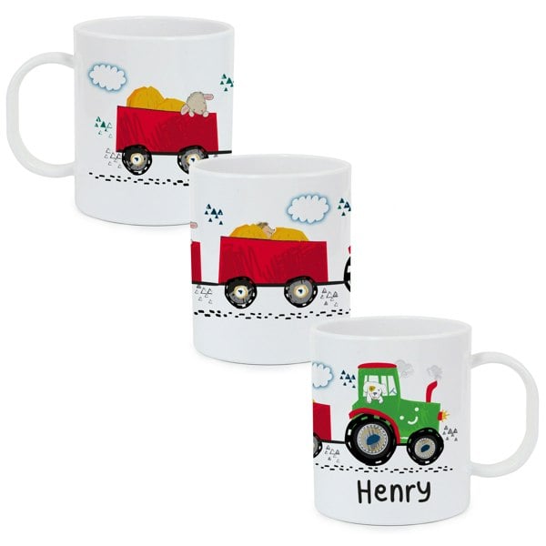 Personalised Memento Company Personalised Tractor Plastic Mug