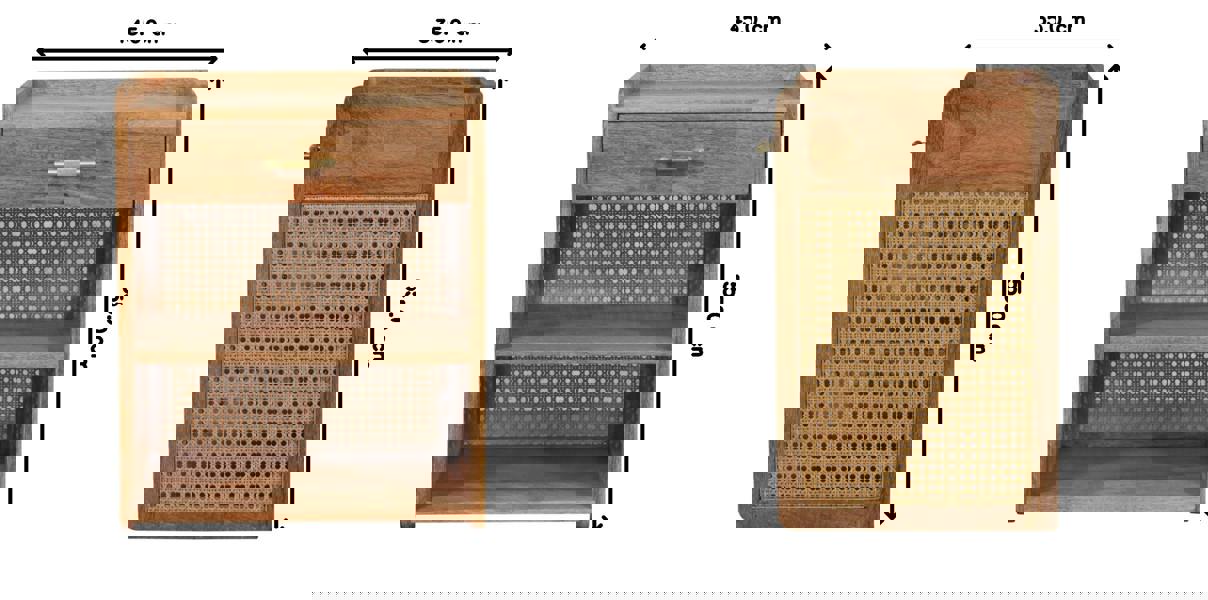 Artisan Furniture Larissa T-Bar Open Bedside